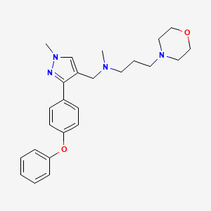molecular formula C25H32N4O2 B5159749 N-methyl-N-{[1-methyl-3-(4-phenoxyphenyl)-1H-pyrazol-4-yl]methyl}-3-(4-morpholinyl)-1-propanamine 
