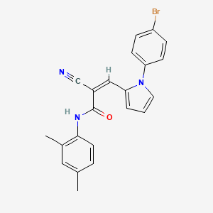 molecular formula C22H18BrN3O B5159768 3-[1-(4-bromophenyl)-1H-pyrrol-2-yl]-2-cyano-N-(2,4-dimethylphenyl)acrylamide 