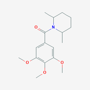 molecular formula C17H25NO4 B5159775 2,6-dimethyl-1-(3,4,5-trimethoxybenzoyl)piperidine 