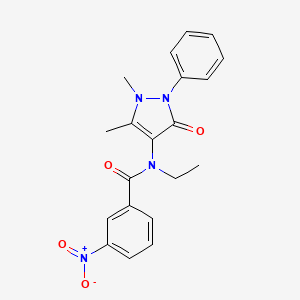 N-(1,5-dimethyl-3-oxo-2-phenyl-2,3-dihydro-1H-pyrazol-4-yl)-N-ethyl-3-nitrobenzamide
