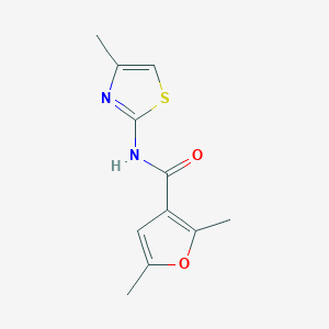 molecular formula C11H12N2O2S B5159798 2,5-dimethyl-N-(4-methyl-1,3-thiazol-2-yl)-3-furamide 