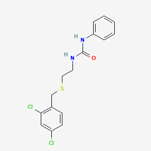 molecular formula C16H16Cl2N2OS B5159825 N-{2-[(2,4-dichlorobenzyl)thio]ethyl}-N'-phenylurea 
