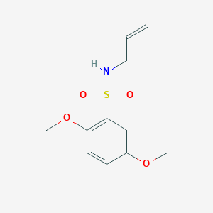 molecular formula C12H17NO4S B5159827 N-allyl-2,5-dimethoxy-4-methylbenzenesulfonamide 