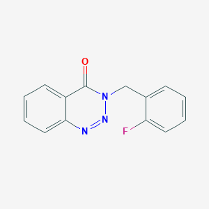 molecular formula C14H10FN3O B5159836 3-(2-fluorobenzyl)-1,2,3-benzotriazin-4(3H)-one 