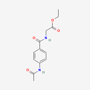 molecular formula C13H16N2O4 B5159838 ethyl N-[4-(acetylamino)benzoyl]glycinate 