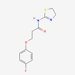 molecular formula C12H13FN2O2S B5159846 N-(4,5-dihydro-1,3-thiazol-2-yl)-3-(4-fluorophenoxy)propanamide 