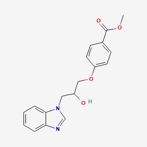 molecular formula C18H18N2O4 B5159862 methyl 4-[3-(1H-benzimidazol-1-yl)-2-hydroxypropoxy]benzoate 