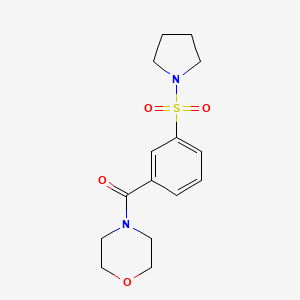 molecular formula C15H20N2O4S B5159869 4-[3-(1-pyrrolidinylsulfonyl)benzoyl]morpholine 