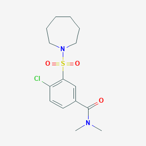 3-(azepan-1-ylsulfonyl)-4-chloro-N,N-dimethylbenzamide