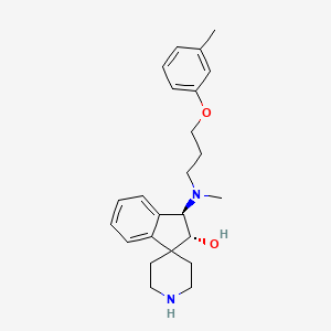rel-(2R,3R)-3-{methyl[3-(3-methylphenoxy)propyl]amino}-2,3-dihydrospiro[indene-1,4'-piperidin]-2-ol bis(trifluoroacetate) (salt)