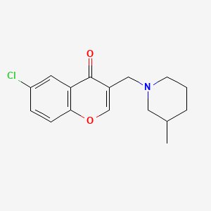 molecular formula C16H18ClNO2 B5159906 6-chloro-3-[(3-methyl-1-piperidinyl)methyl]-4H-chromen-4-one 