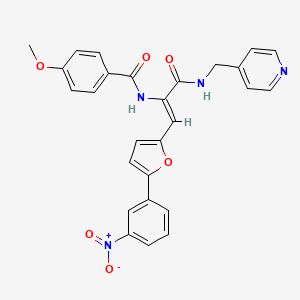 4-methoxy-N-((Z)-2-[5-(3-nitrophenyl)-2-furyl]-1-{[(4-pyridinylmethyl)amino]carbonyl}ethenyl)benzamide