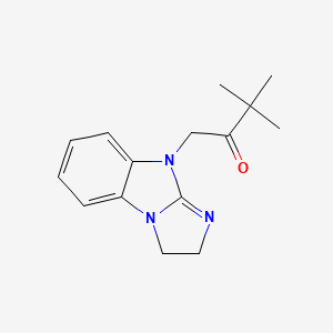 molecular formula C15H19N3O B5159935 1-(2,3-dihydro-9H-imidazo[1,2-a]benzimidazol-9-yl)-3,3-dimethyl-2-butanone CAS No. 6044-35-5