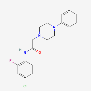 N-(4-chloro-2-fluorophenyl)-2-(4-phenylpiperazin-1-yl)acetamide