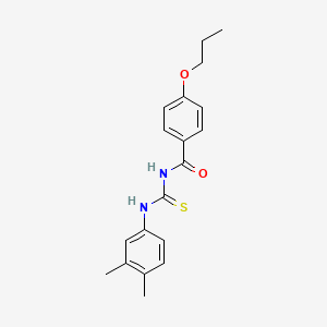 molecular formula C19H22N2O2S B5159973 N-{[(3,4-dimethylphenyl)amino]carbonothioyl}-4-propoxybenzamide 