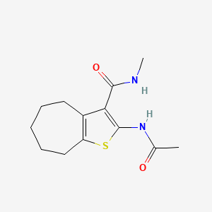molecular formula C13H18N2O2S B5159978 2-(acetylamino)-N-methyl-5,6,7,8-tetrahydro-4H-cyclohepta[b]thiophene-3-carboxamide 