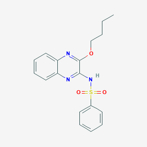 molecular formula C18H19N3O3S B5160013 N-(3-butoxy-2-quinoxalinyl)benzenesulfonamide 