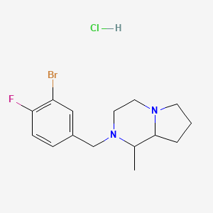 molecular formula C15H21BrClFN2 B5160036 2-(3-bromo-4-fluorobenzyl)-1-methyloctahydropyrrolo[1,2-a]pyrazine hydrochloride 