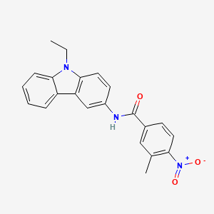 molecular formula C22H19N3O3 B5160037 N-(9-ethyl-9H-carbazol-3-yl)-3-methyl-4-nitrobenzamide 