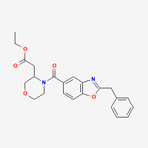 molecular formula C23H24N2O5 B5160043 ethyl {4-[(2-benzyl-1,3-benzoxazol-5-yl)carbonyl]-3-morpholinyl}acetate 