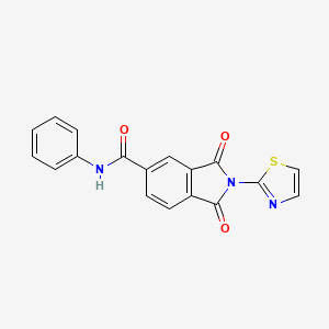 molecular formula C18H11N3O3S B5160046 1,3-dioxo-N-phenyl-2-(1,3-thiazol-2-yl)-5-isoindolinecarboxamide 