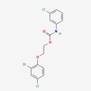 molecular formula C15H12BrCl2NO3 B5160063 2-(2-bromo-4-chlorophenoxy)ethyl (3-chlorophenyl)carbamate 