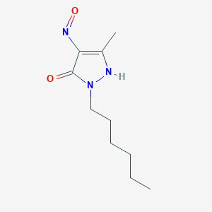 molecular formula C10H17N3O2 B5160079 1-hexyl-3-methyl-1H-pyrazole-4,5-dione 4-oxime 