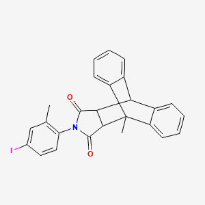 molecular formula C26H20INO2 B5160093 17-(4-iodo-2-methylphenyl)-1-methyl-17-azapentacyclo[6.6.5.0~2,7~.0~9,14~.0~15,19~]nonadeca-2,4,6,9,11,13-hexaene-16,18-dione 