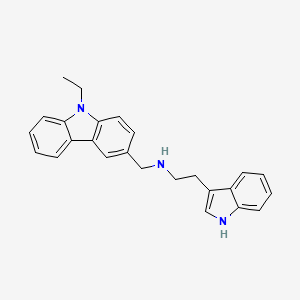 molecular formula C25H25N3 B5160116 N-[(9-ethyl-9H-carbazol-3-yl)methyl]-2-(1H-indol-3-yl)ethanamine 