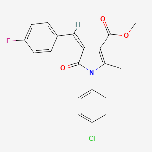 molecular formula C20H15ClFNO3 B5160142 methyl 1-(4-chlorophenyl)-4-(4-fluorobenzylidene)-2-methyl-5-oxo-4,5-dihydro-1H-pyrrole-3-carboxylate 