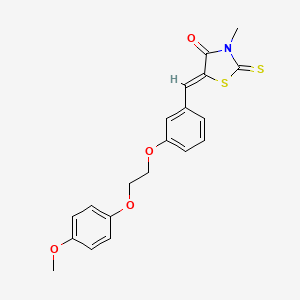 molecular formula C20H19NO4S2 B5160148 5-{3-[2-(4-methoxyphenoxy)ethoxy]benzylidene}-3-methyl-2-thioxo-1,3-thiazolidin-4-one 