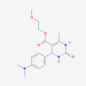 molecular formula C17H23N3O4 B5160163 2-methoxyethyl 4-[4-(dimethylamino)phenyl]-6-methyl-2-oxo-1,2,3,4-tetrahydro-5-pyrimidinecarboxylate 