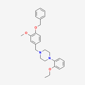 molecular formula C27H32N2O3 B5160190 1-[4-(benzyloxy)-3-methoxybenzyl]-4-(2-ethoxyphenyl)piperazine 