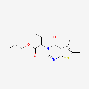 molecular formula C16H22N2O3S B5160202 isobutyl 2-(5,6-dimethyl-4-oxothieno[2,3-d]pyrimidin-3(4H)-yl)butanoate 