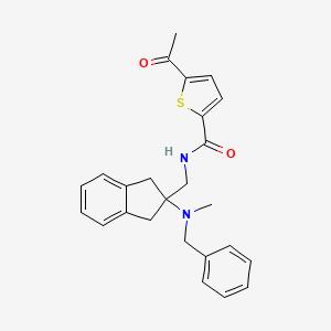 molecular formula C25H26N2O2S B5160211 5-acetyl-N-({2-[benzyl(methyl)amino]-2,3-dihydro-1H-inden-2-yl}methyl)-2-thiophenecarboxamide 