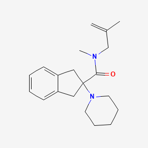 molecular formula C20H28N2O B5160233 N-methyl-N-(2-methyl-2-propen-1-yl)-2-(1-piperidinyl)-2-indanecarboxamide 