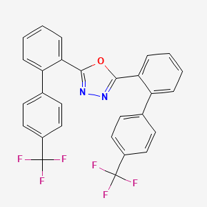molecular formula C28H16F6N2O B5160240 2,5-bis[4'-(trifluoromethyl)-2-biphenylyl]-1,3,4-oxadiazole 