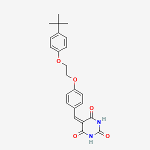 molecular formula C23H24N2O5 B5160254 5-{4-[2-(4-tert-butylphenoxy)ethoxy]benzylidene}-2,4,6(1H,3H,5H)-pyrimidinetrione CAS No. 6074-01-7