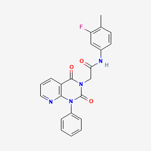 molecular formula C22H17FN4O3 B5160323 2-(2,4-dioxo-1-phenyl-1,4-dihydropyrido[2,3-d]pyrimidin-3(2H)-yl)-N-(3-fluoro-4-methylphenyl)acetamide 