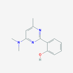 molecular formula C13H15N3O B5160346 2-[4-(dimethylamino)-6-methyl-2-pyrimidinyl]phenol 
