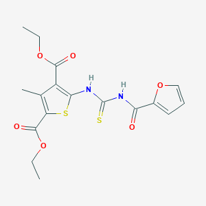molecular formula C17H18N2O6S2 B5160380 diethyl 5-{[(2-furoylamino)carbonothioyl]amino}-3-methyl-2,4-thiophenedicarboxylate 