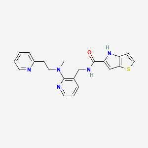 molecular formula C21H21N5OS B5160421 N-[(2-{methyl[2-(2-pyridinyl)ethyl]amino}-3-pyridinyl)methyl]-4H-thieno[3,2-b]pyrrole-5-carboxamide 