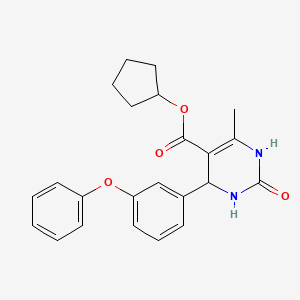 molecular formula C23H24N2O4 B5160443 cyclopentyl 6-methyl-2-oxo-4-(3-phenoxyphenyl)-1,2,3,4-tetrahydro-5-pyrimidinecarboxylate 