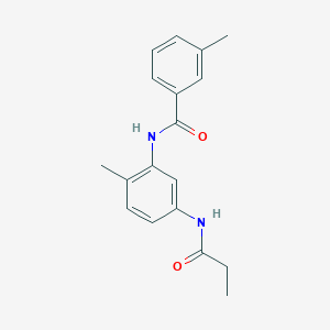 molecular formula C18H20N2O2 B5160464 3-methyl-N-[2-methyl-5-(propionylamino)phenyl]benzamide 