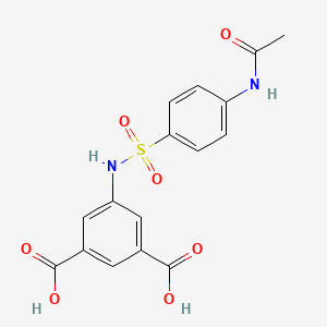 molecular formula C16H14N2O7S B5160471 5-({[4-(acetylamino)phenyl]sulfonyl}amino)isophthalic acid 