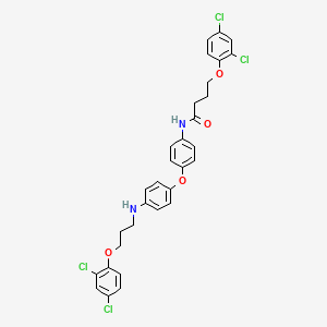 molecular formula C31H28Cl4N2O4 B5160483 4-(2,4-dichlorophenoxy)-N-[4-(4-{[3-(2,4-dichlorophenoxy)propyl]amino}phenoxy)phenyl]butanamide 