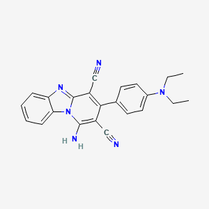 1-amino-3-[4-(diethylamino)phenyl]pyrido[1,2-a]benzimidazole-2,4-dicarbonitrile