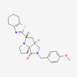 (3aS*,5S*,9aS*)-2-(4-methoxybenzyl)-5-(4,5,6,7-tetrahydro-1,3-benzothiazol-2-yl)hexahydro-7H-pyrrolo[3,4-g]pyrrolizin-1(2H)-one