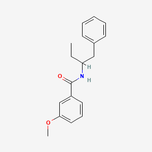molecular formula C18H21NO2 B5160532 N-(1-benzylpropyl)-3-methoxybenzamide 