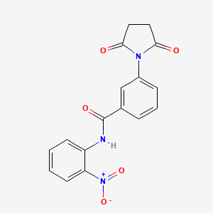 molecular formula C17H13N3O5 B5160537 3-(2,5-dioxo-1-pyrrolidinyl)-N-(2-nitrophenyl)benzamide 